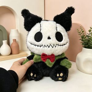 Peluche Panda Squelette Doux en Gros, Jouet en Peluche Visage Crâne Gothique Effrayant pour Halloween, Décoration Cadeau Gothique - Product Image 2