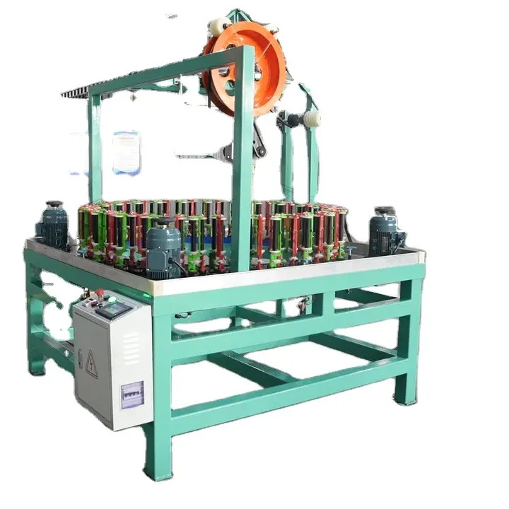 96 iplikçik karbon fiber örgü makinesi yüksek hızlı cam elyaf kılıfı örgü makinesi yalıtımlı malzeme dokuma makinesi