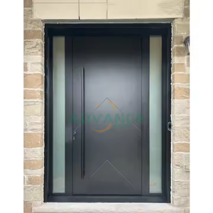 Puerta Pivotante de Entrada Principal Exterior Moderna de Aluminio a Medida para Villa en EE. UU., Antirrobo - Product Image 4