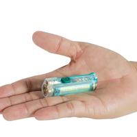 Linterna LED de Aluminio de Bolsillo, Lámpara de Defensa Personal con Modo Láser, Linterna Portátil con Llavero