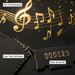 Boletos Personalizados para Eventos al por Mayor con Talones Perforados para Control de Asientos, Diseño Personalizado, Suministro de Calidad Premium al por Mayor - Product Image 4