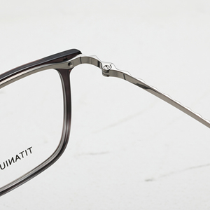 Titanium Rectangle Full Rim <b>Eyeglasses</b> Solid Color Unisex Anti-Uv Vision Correction <b>Frames</b> for Adults All Face Shapes - Product Image 4
