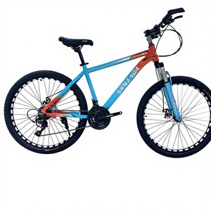 Vélo <span class=keywords><strong>de</strong></span> montagne <span class=keywords><strong>VTT</strong></span>, <span class=keywords><strong>selle</strong></span> <span class=keywords><strong>confortable</strong></span>, fourche à suspension tout-terrain, frein à disque, pédale ordinaire, acier au carbone, absorption des chocs, 6 vitesses - Product Image 4