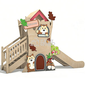 Parco Giochi Montessori per Bambini a Tema Scoiattolo della Foresta, Casetta in Legno Ecologica per Asilo Nido e Scuola dell'Infanzia - Product Image 4