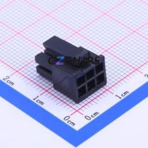 HX30002-6P Housing (Wire-to-Board / Wire-to-Wire) P=3mm Connector ( Jack Structure: 2x3P )( Pitch: 3mm )( Row Spacing: 3mm ) - Product Image 1