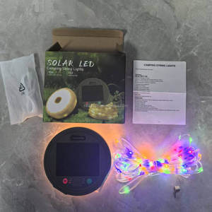 Wholesale Outdoor Solar Camping String Lights 8 Lighting Modes 10M 12M 22M Light Strip Certified ROHS <b>Remote</b> Control <b>Switch</b> - Product Image 2