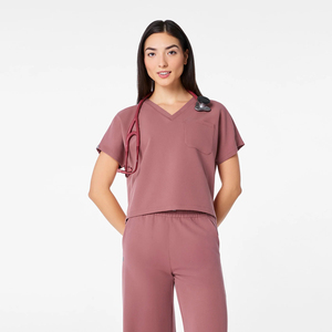 Ensembles de blouses médicales unisexes sans couture en tissu polycoton personnalisé, détection d'aiguilles OEM, universels - Product Image 2