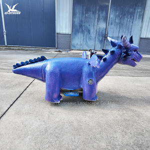 <span class=keywords><strong>Dragon</strong></span> animatronique à monter en silicone, voiture électrique à batterie 24V avec yeux lumineux et lumières clignotantes pour parc d'attractions - Product Image 3
