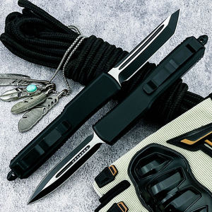 Cuchillo de Caza Micro Hera, Mango Negro, Hoja con Acabado Stonewash, Cuchillo Táctico Multiusos para Campamento, Caza, Supervivencia, Herramientas de Bolsillo - Product Image 3