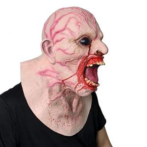 Nueva Llegada Animado Halloween Horror Zombie Bloody Mask Casa Encantada Emocionante Espeluznante Asustado Aterrador Gritando Prop Supplie - Product Image 3