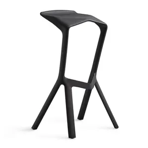 Sillas Bar tabureleri yüksek Bar sandalyesi basit popüler Cafe Bar sandalyesi PP istiflenebilir mobilya plastik ucuz ev otel restoran için