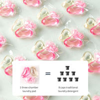 3 en 1 Détergent à lessive capsule dosettes vêtements vêtements lavage liquide savon détergent perles pour peau sensible arôme parfait