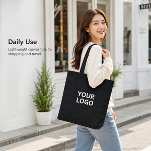 Sac fourre-tout en toile 100% coton avec logo personnalisé, réutilisable, pour le shopping, disponible en plusieurs tailles et couleurs, pour la promotion en détail - Product Image 3