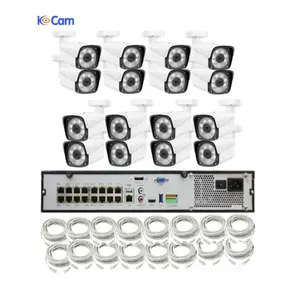 Yeni ürünler POE bullet kamera hareket algılama 4CH 8CH 16CH NVR kiti IP66 1080P 2MP 5MP 8MP IP açık kamera HD CCTV sistemi