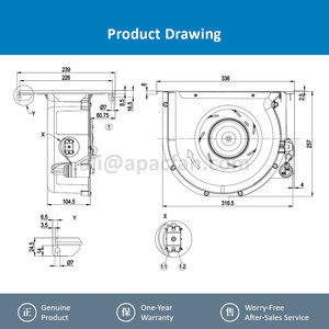 Ventilateur centrifuge de refroidissement OEM/ODM ebmpapst K2E225-RB92-09 230VAC 0.64/0.88A 145/200W 2550/2700RPM à roulement à billes pour onduleur Siemens - Product Image 4