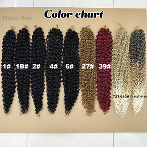 Cabello Sintético al por Mayor Ruso de 24 Pulgadas, Ondulado Profundo, para Trenzas de Ganchillo, Cabello a Granel, Rizado Ariel, Ondas Oceánicas - Product Image 6