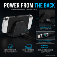 Station d'accueil TV DATA FROG compatible avec Nintendo Switch et Switch Oled, support de chargeur portable avec option de câble numérique