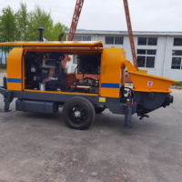 Pompe à béton mobile hydraulique diesel HBTS90R pour colonnes de construction secondaires