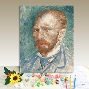 Custom Van Gogh Self-Portrait Painting by Numbers DIY Hand-painted Painting by Number skit for Adult Beginners Home Decoration - Product Image 1