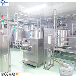 Petit équipement de traitement du lait, ligne d'usine de traitement du yaourt avec ligne d'emballage