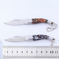 Durable En Acier Inoxydable Portable Pliant Mini Couteau De Poche Multifonction Porte-clés Pendentif Camping