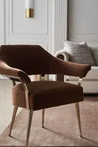 Poltrona Imbottita, Elegante Sedia Singola Curva per Soggiorno, Camera da Letto e Arredamento Casa - Product Image 4
