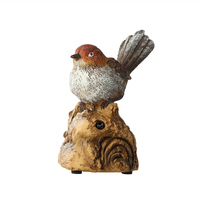 Statue d'oiseau en résine unique de la marque OEM LIFA, avec capteur de mouvement, alimentée par batterie, taille personnalisable, certifiée CE ROHS, fabriquée à la main, peinte à la main