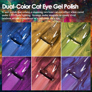 BOZLIN Nouvelle Arrivée Gel Œil de Chat Non Toxique Personnalisé avec Votre Logo Vernis Gel Œil de Chat Sans HEMA Gel Magnétique Galaxie Céramique pour <span class=keywords><strong>Ongles</strong></span> - Product Image 2