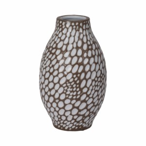 Vaso in ceramica moderno con motivo a pois per l'arredamento del soggiorno, vaso chic per fiori - Product Image 1