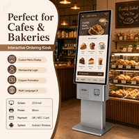 Kiosque de commande automatique 32 pouces avec processeur Intel Core i5, système Windows, écran tactile, terminal de paiement et imprimante pour les chaînes de restauration rapide