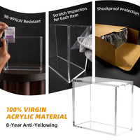 Estuche Protector de Acrílico Transparente para Tarjetas Coleccionables PTCG, Caja de Exhibición para Regalo