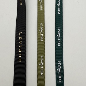 Customized Luxury Double Face Eco-Friendly 3/8" 9mm <strong>Thick</strong> Plate Plastisol Silver Foil Printed Character Logo Grosgrain <strong>Ribbon</strong> - Product Image 4