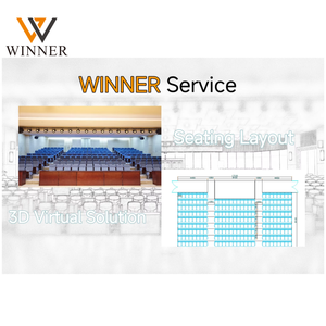 Modern tiyatro katlanır koltuk salonu oditoryum sandalyesi plastik kilise sandalyesi katlanabilir yazma pedi Sillas Para Iglesia ile satılık - Product Image 6