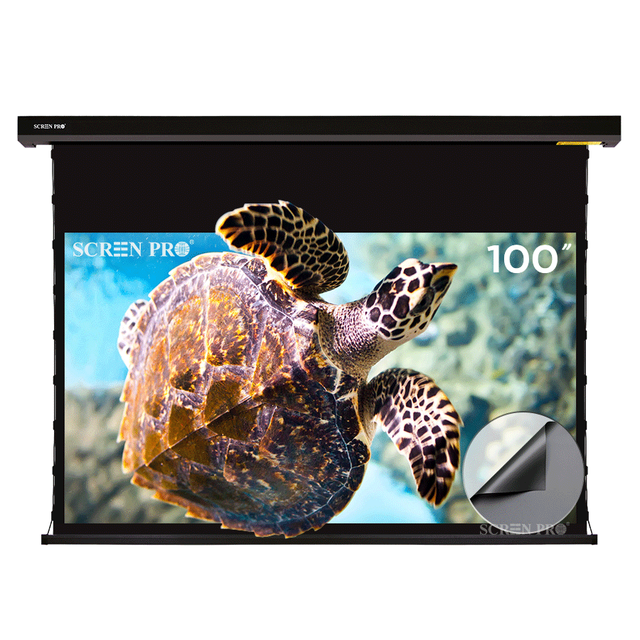 NEW 100 in 4k 3d Black Diamond Projector Screen Ambient Light Rejecting ALR Screen Motorized Tab Tension Projection Screen