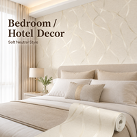 Rouleau de papier peint décoratif en PVC imperméable à rayures modernes, garantie 4 ans pour salon, chambre et intérieur d'hôtel