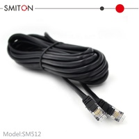 Câble téléphonique rond 26AWG 4P4C à paire torsadée avec connecteurs RJ9 moulés, 2 mètres et 5 mètres