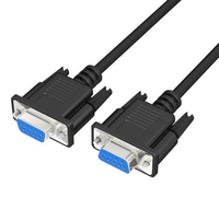 Fábrica de China DB9M A DB9F Tipo de molde de cable de módem serie niquelado