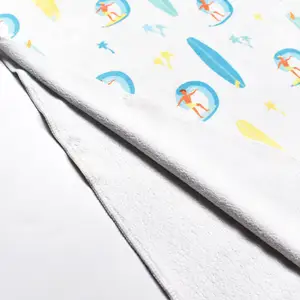Microfiber Terry Kids Changing Robe Bath Towel Poncho With Hood Towel For Swimming