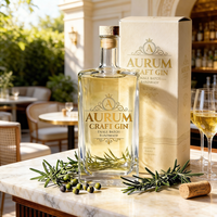 Bouteille de luxe 530 ml en verre super flint à fond épais avec bouchon en liège, vide, pour spiritueux, liqueur, whisky, vodka, brandy, gin, vente en gros personnalisée, directement de l'usine