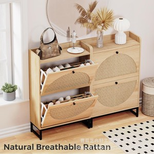 Source factory modern minimalist rattan <b>sideboard</b> cabinet, <b>storage</b> cabinet, entryway cabinet, <b>storage</b> unit. - Product Image 4