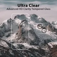 2 packs d'appareil photo intelligent en verre trempé Ar Anti Reflective Phone Adapté à la protection d'écran mobile auto-installé