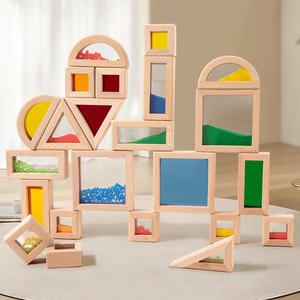 Jouets d'empilage en bois pour enfants, blocs arc-en-ciel créatifs, jouets Montessori pour enfants, boîte de couleurs lumineuses pour bébés et tout-petits, écologiques, <span class=keywords><strong>CPC</strong></span> CE EN71 - Product Image 3