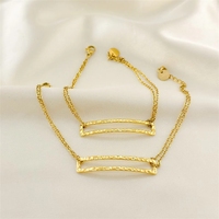Pulseras de Acero Inoxidable con Baño de Oro de 18K, Joyería Delicada y Versátil para Mujer, Regalo para Novias