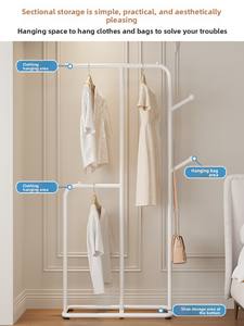 JIABEIHAO <span class=keywords><strong>Perchero</strong></span> Metálico Sencillo de <span class=keywords><strong>Pie</strong></span> para Secar y Almacenar Ropa, Ideal para Dormitorios y Habitaciones Pequeñas - Product Image 4