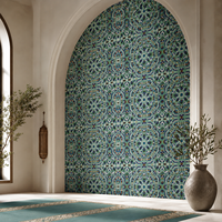 Mosaïque murale en verre artisanale de la série Mosquée, design moderne, idéale pour les salons, cuisines et salles de bain intérieures
