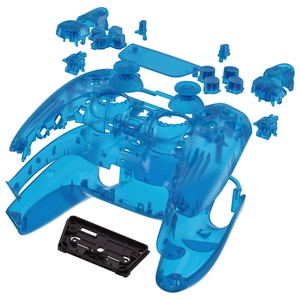 Coque complète pour manette PS5 avec boutons et capteur tactile, coque de remplacement personnalisée bleu clair, plaque avant et arrière - Product Image 1