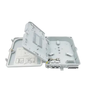 Kexint FTTH Indoor Outdoor Fiber Optical Distribution Box SC 12 Ports PC+ABS 8 Cores Wall Mounting