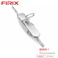 Serrure à poignée battante MS820-1 en acier inoxydable, étanche, à clé, avec insert à double profil et cache-poussière |   Serrure de porte d'armoire