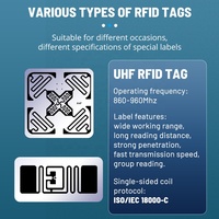 Stiker RFID UHF jendela kustom warna penuh, Label jarak jauh Omnidirectional pembaca suhu tinggi Tag tahan Tamper pembayaran NFC