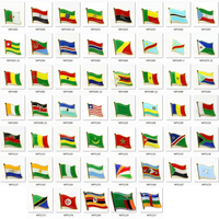 Épinglette du drapeau de tous les pays Afrique Syrie Pakistan Zambie Insigne du drapeau du Canada Épinglettes en gros